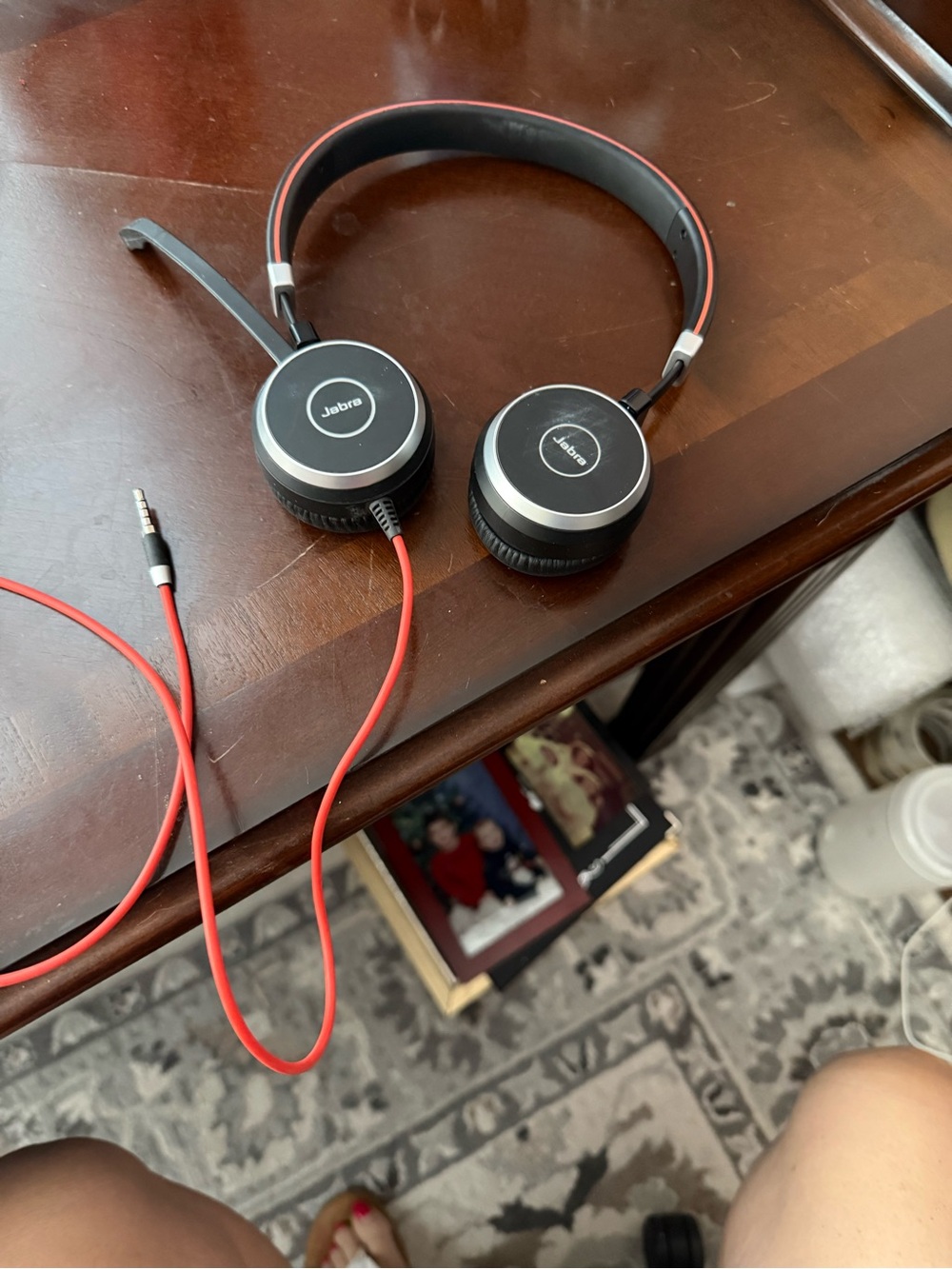 Wired On-Ear Headphones in Black and Red